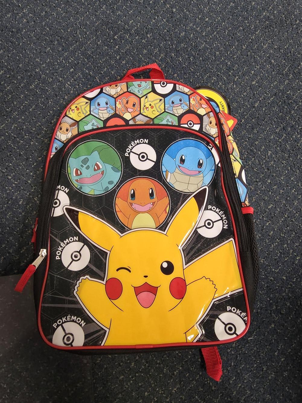 Kids Backpack with Pikachu – Yellow/Red